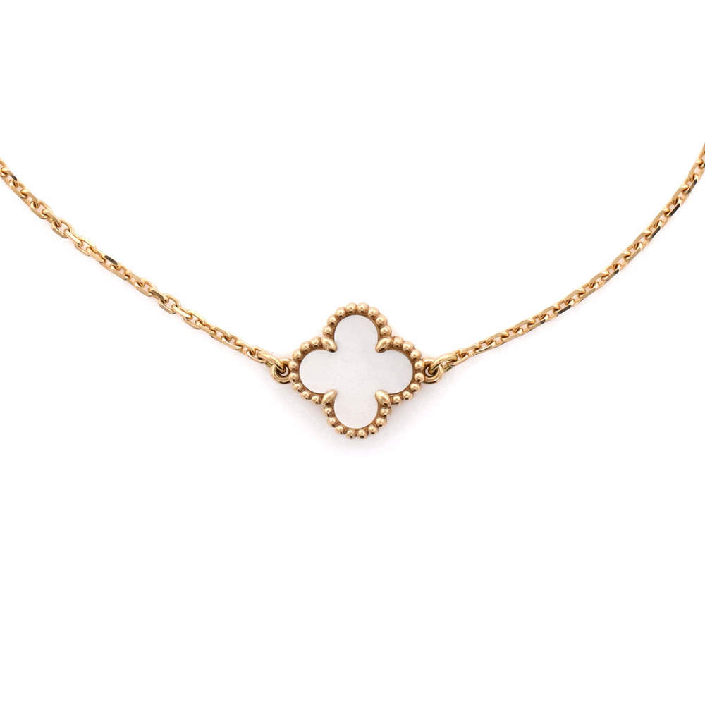 Van Cleef & Arpels Sweet Alhambra Bracelet 18K Yellow Gold and Mother of Pearl - Picture 4 of 4